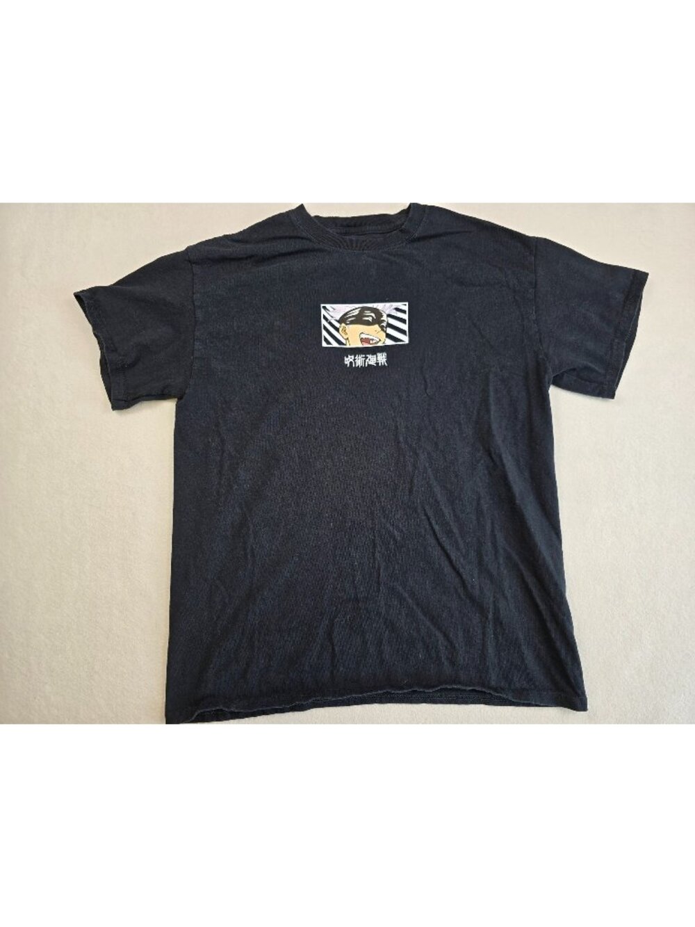 Jujutsu Kaisen Graphic T-Shirt M Black Gojo Satoru Anime Cotton